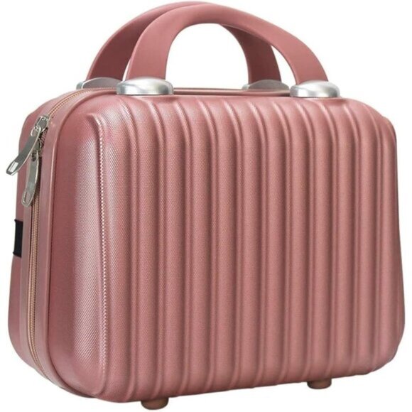 New 11In Hard Shell Makeup Travel Case, Portable Cosmetic Bag with Straps - Picture 1 of 8